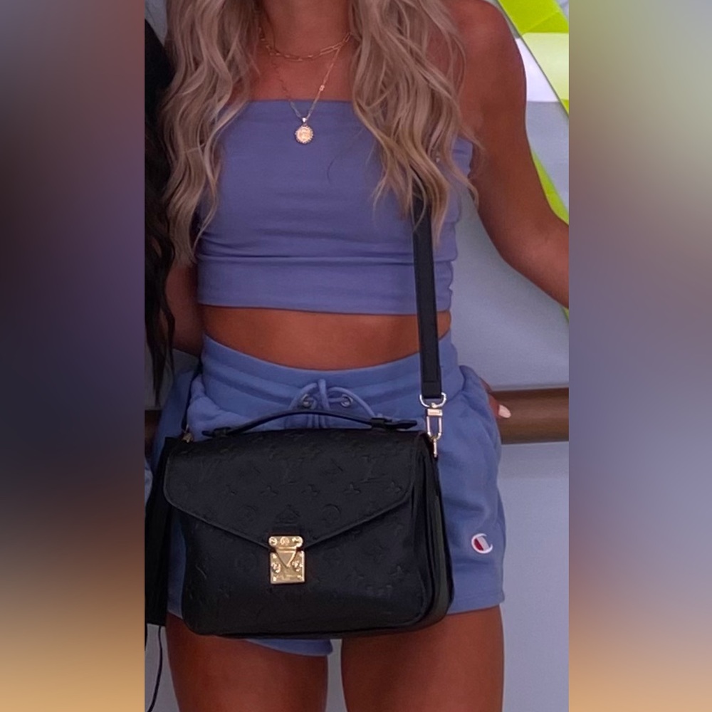 2 piece champion tube top & short sweat set